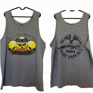 𝅺VINTAGE Sturgis South Dakota Biker Tank Top Cotton